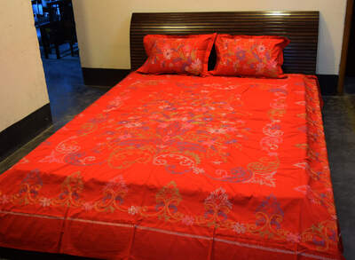Cotton Bed Sheet Red